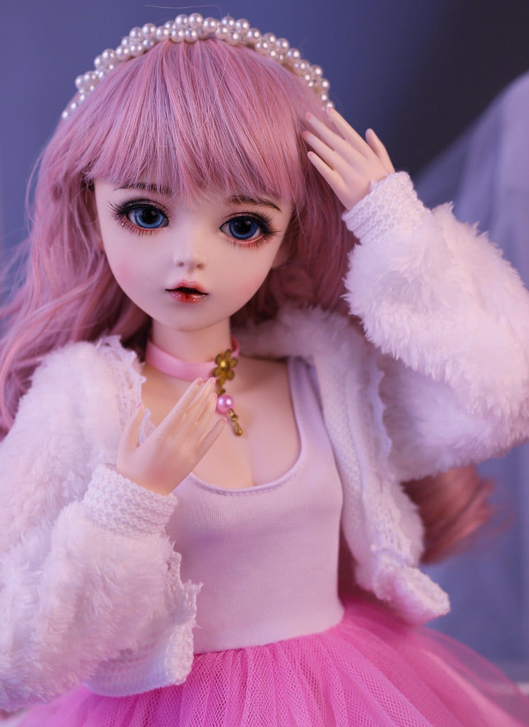 60cm bjd doll gifts for girl pink hair Doll With Clothes  Change Eyes NEMEE Doll Best Valentine's Day Gift Handmade doll