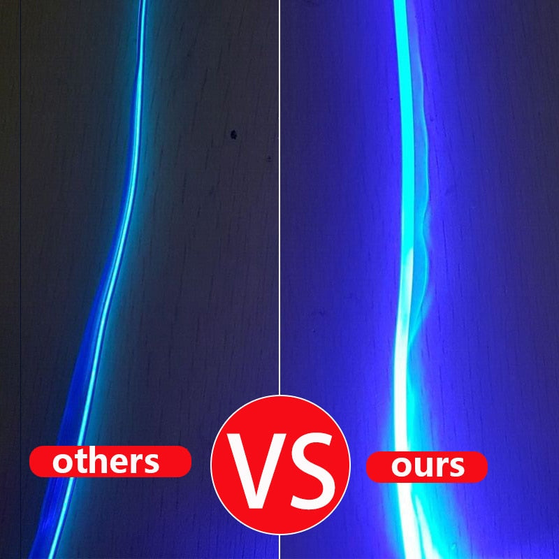 8M RGB Fiber Optic Car Interior Decorative Ambient Light App Sound Control LED Strip Cigarette Lighter Auto Atmosphere Lamp 12V