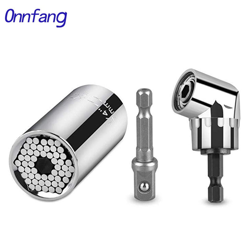 Universal Socket Ratchet Wrench Power Drill Adapter &amp; 105 Degree Right Angle Driver Extension Power Screwdriver Drill Bit