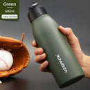 New Stainless Steel Water Bottle With Straw Direct Drinking 2 Lids Vacuum Flasks Insulated Travel Portable Thermal Climb Thermos