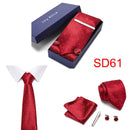Gift Box 38 styles Tie Set Hanky Cufflinks With Gift Box Jacquard Woven Neckties Set For Men Wedding Party Lots of  accessories