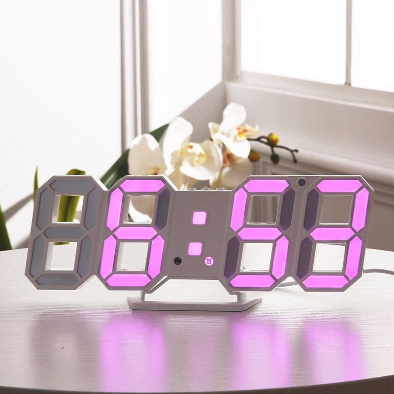 Reloj despertador Digital, reloj de mesa de escritorio, pantalla LED curva, relojes despertadores para niños, temperatura del dormitorio, función de repetición, decoración del hogar