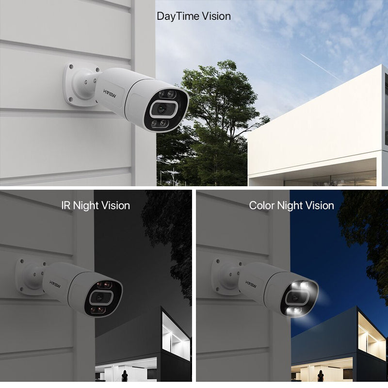 H.View 8Ch 5Mp 8Mp 4K Cctv Überwachungskameras Systeme Home Video Surveillance Kit Ai Audio Outdoor IP Kamera Poe xmeye App Nvr
