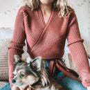 Autumn Winter Knitted Sweater Women V-neck Slim Pullovers Sweater Ladies Wrap Sweaters Female Casual Sweater Jumper