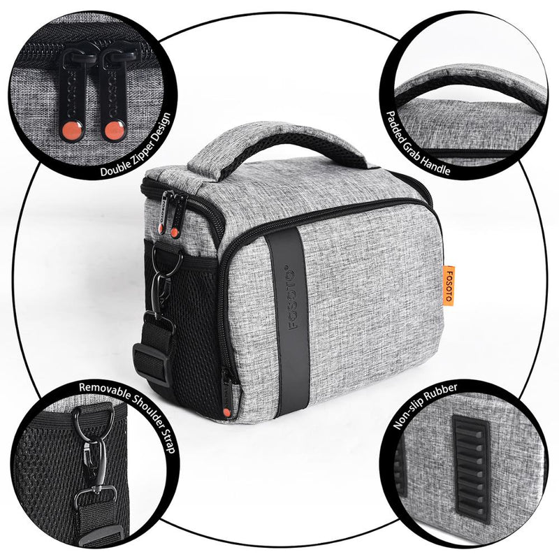 FOSOTO Digital DSLR Camera Bag Waterproof Shoulder Bag Video Camera Case For Canon Nikon Sony Lens Pouch photography Photo Bag