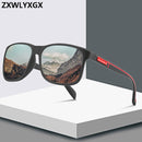 ZXWLYXGX Brand Designer New Fashion Polarized Sunglasses Men Square  Frame Male Sun Glasses fishing Driving Sun Glasses UV400