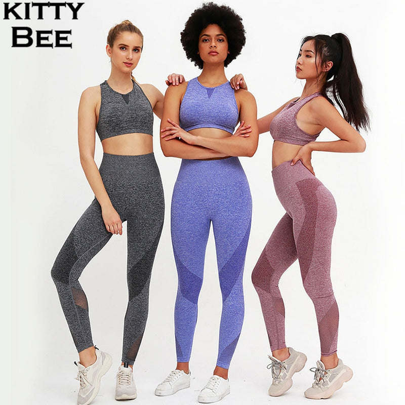 Seamless Yoga Sets Women Gym Clothes 2 Piece Set Women Sport Gym Set Workout Sport Suit Women Tracksuit Sports Bra And Leggings