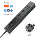 WIFI Smart Power Strip Universal funciona con Alexa Googlehome Multi Plug cuatro tomas 6AC Socket 4 USB Voice Contro UK/EU/US/AU