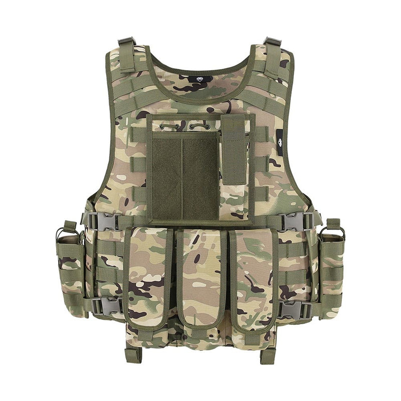 MGFLASHFORCE Molle Airsoft Vest Tactical Vest Plate Carrier Swat Fishing Hunting Paintball Vest Military Army Armor Police Vest