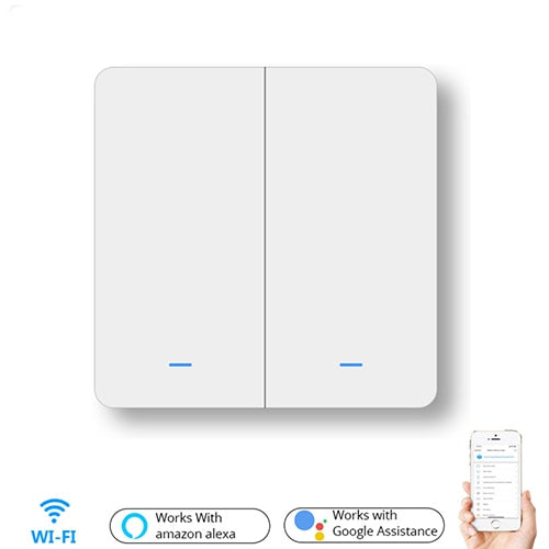 Smart Switch WiFi Push Button Wandlichtschalter EU AC 90 V 250 V Nein Neutral Tuya Wireless Control Alexa Google Home Kompatibel