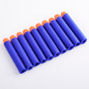 50 Uds. Para balas Nerf cabeza de agujero hueco suave 7,2 cm recarga de dardos balas de pistola de juguete para Nerf serie Blasters regalo de Navidad chico niños
