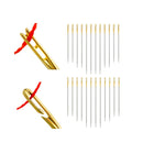 LMDZ 12/24PCS Blind Needle Elderly Needle Side Hole Needles Tail Side Opening Stainless Steel Hand Sewing Needles Threading
