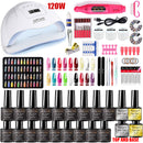 Manicure Set for Nail Extensions Gel Nail Polish Set Acrylic Kit Poly Nail Gel Set With UV LED Nail Lamp Gel Kits Nail Tools Set