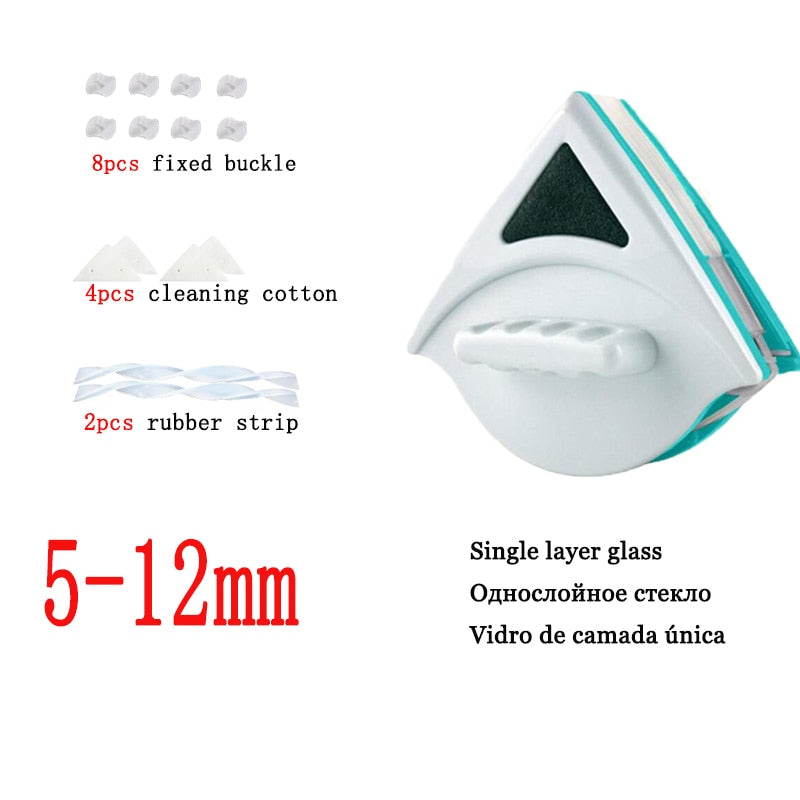 Cepillo limpiador de ventanas magnético Limpiador de vidrios Cepillo de imanes Herramienta Cepillo de vidrio magnético de doble cara para lavar la limpieza del hogar
