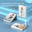 Slim Power Bank 5000mAH Cargador móvil Cartoon Powerbank Diamond Surface 5000 Power Bank Lovely para Iphone12 Samsung