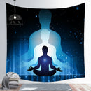 Indian Buddha Statue Meditation 7 Chakra Tapestry Wall Hanging Mandala Tapestries Wall Cloth Psychedelic Yoga Carpet Boho Decor