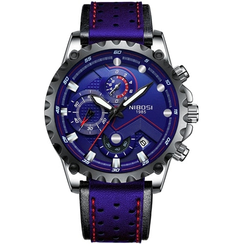 Reloj NIBOSI para hombre, relojes deportivos de esfera grande, reloj militar de moda para hombre, reloj de pulsera de cuarzo para hombre, reloj Masculino