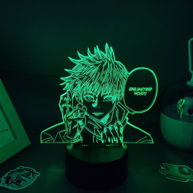 Anime Jujutsu Kaisen figura Inumaki Toge 3D LED Lava lámparas RGB luces de noche decoración de mesa de dormitorio cumpleaños Manga regalos para amigos