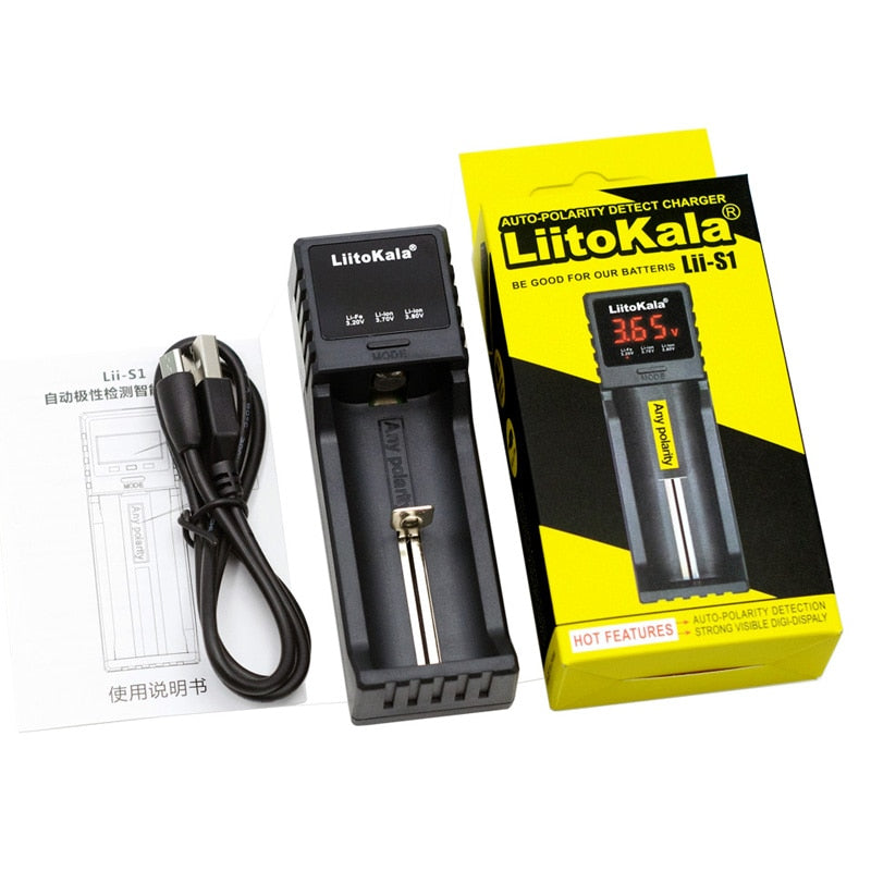 Liitokala Lii402 Lii202 Lii100 LiiS1 18650 Charger 1.2V 3.7V 3.2V AA/AAA 26650 NiMH li-ion battery Smart Charger 5V 2A EU Plug