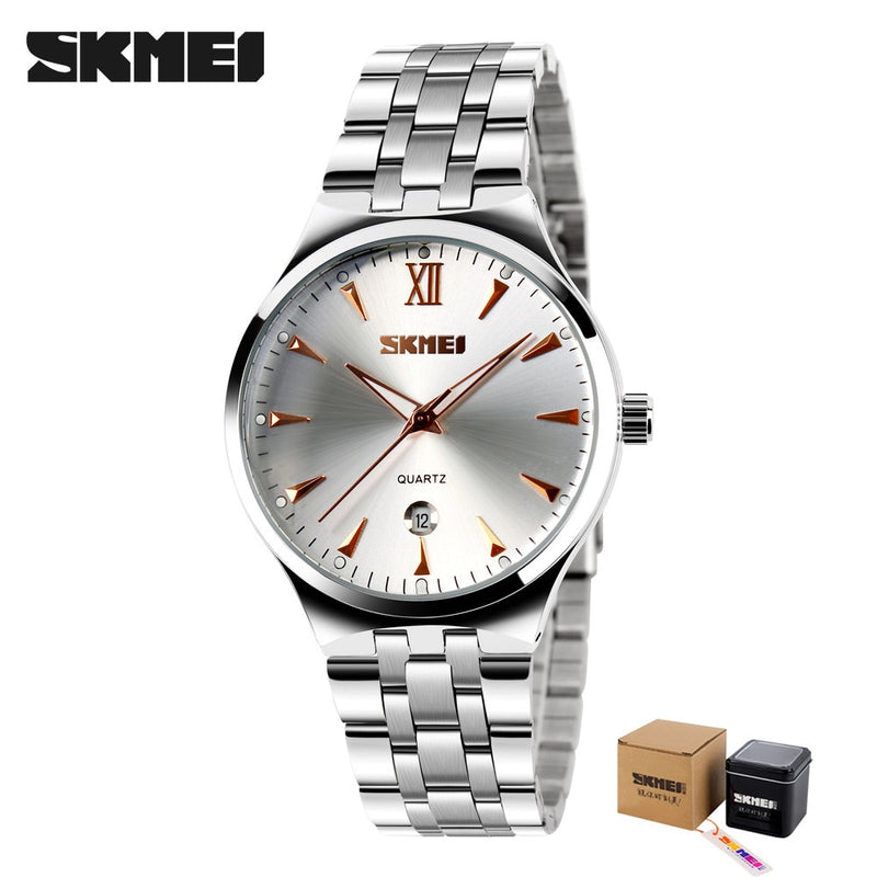 SKMEI Fashion Ladies Sport Watches Women Quartz Watch 3Bar Waterproof Female Wristwatches Calendar Relogio Feminino Clock 9071