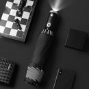 LED Automatic Umbrella With Reflective Stripe Reverse Led Light Umbrella Non-automatic Folding Inverted Russian Warehouse