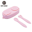 Hagamos 1 Juego de almohadillas antideslizantes para alimentación de bebés, ventosa de dos caras, tazón de alimentación de silicona para niños, posavasos para niños