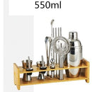 Juego de coctelera para Bar, soporte de plástico y madera, coctelera chapada en cobre de acero inoxidable, juego de navegador para barman, juego de barras, herramientas