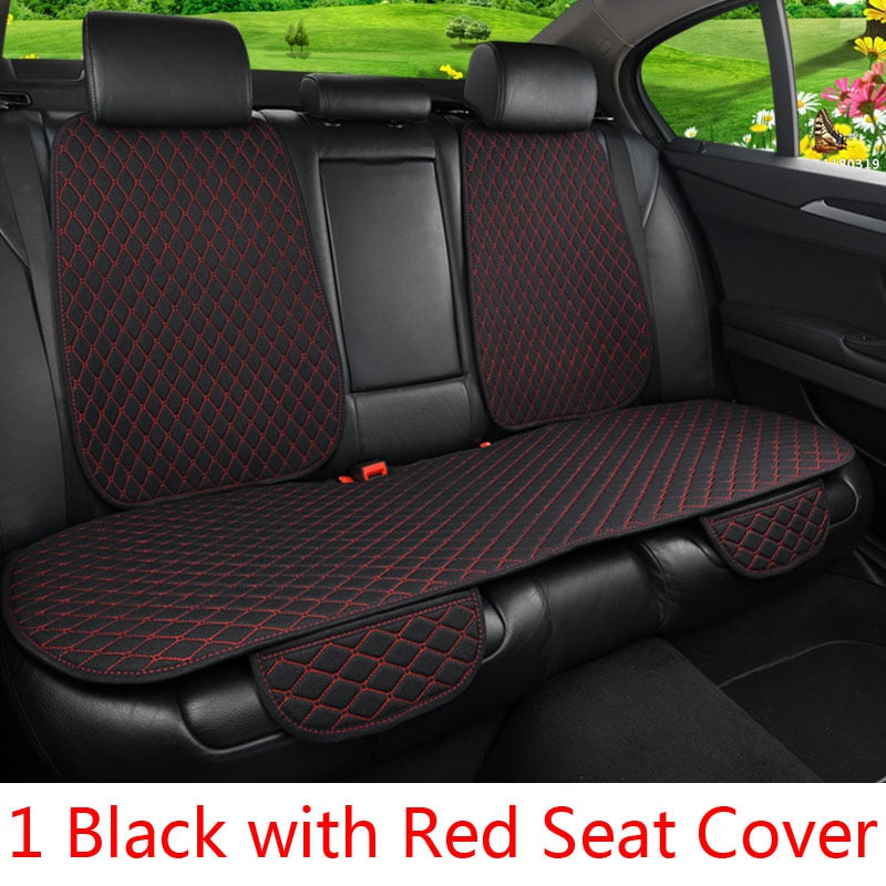 Funda protectora de verano para asiento de coche, cojín de asiento de lino para respaldo delantero y trasero de lino automático, almohadilla para Interior automotriz, camión, Suv, furgoneta