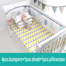 6Pcs Cartoon Baby Crib Bumpers Babies Bedding Sets Padded Baby Crib Rail Cot Bed Sheets Cotton  Customizable Baby Beddings Set