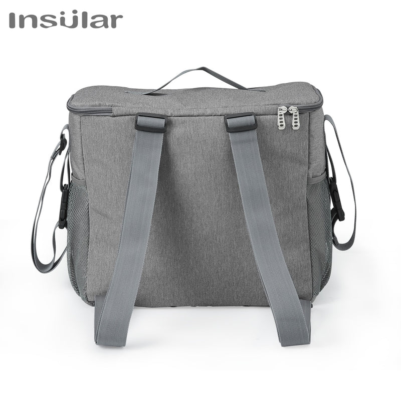 Insular Baby Diapers Bag Outdoor Travel Mommy Bag for Stroller Large Capacity Insulation Nursing Bag Polyester Solid Diaper Bag
