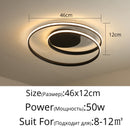 Modern Chandeliers LED Lamp For Living Room Bedroom Study Room White black color surface mounted lights Lamp Deco AC85-265V