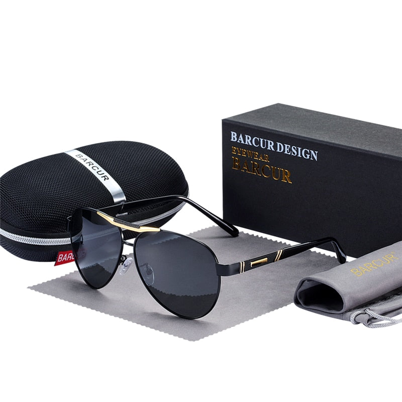 BARCUR, gafas de sol polarizadas para hombre, protección UV400, gafas de viaje para conducir, gafas para hombre, accesorios para hombre