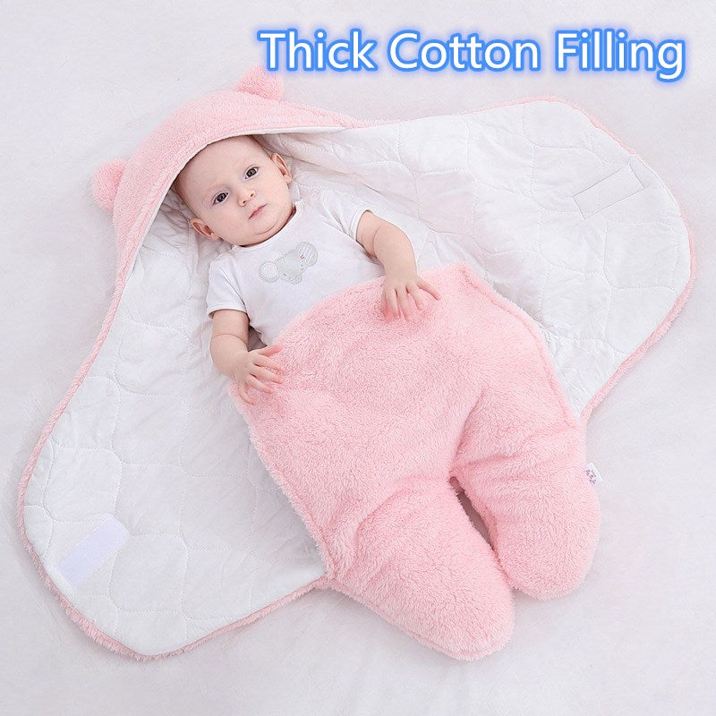 Baby-Schlafsack, ultraweiches, flauschiges Fleece, Neugeborene, Decke, Säugling, Jungen, Mädchen, Kleidung, Schlaf, Wickeltuch