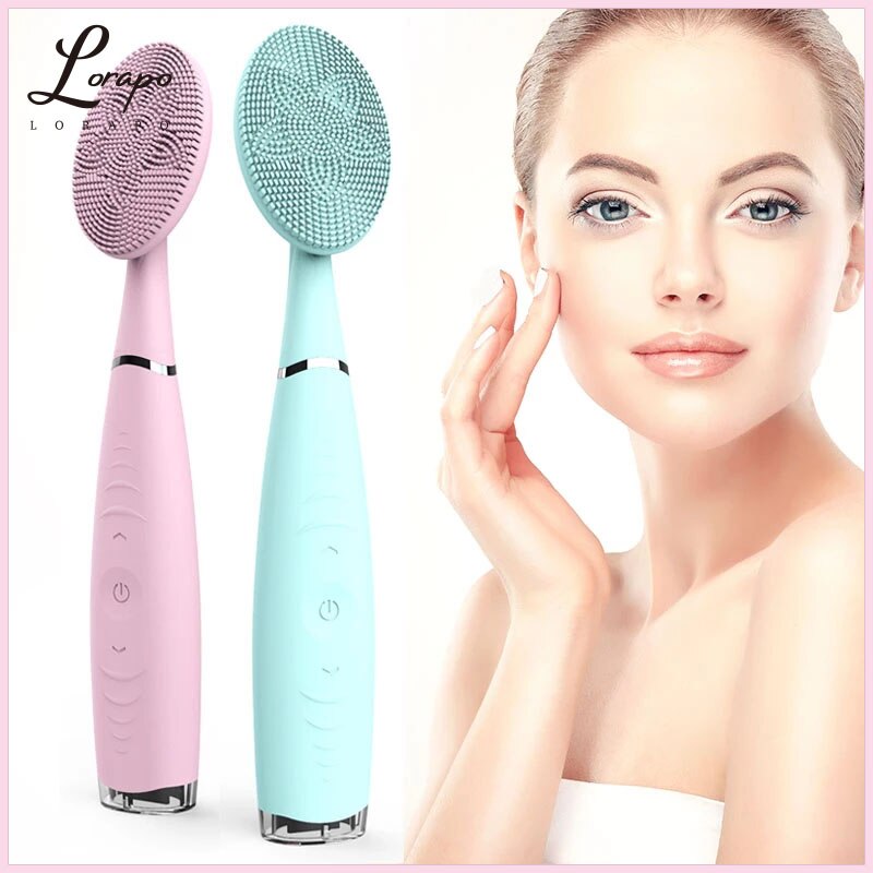 Facial Cleaning Brush Electric Cleaning Brush USB Rechargeable Waterproof Silicone Pore Cleaner Skin Massage Facial Cleansing