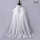 Luxuey Pom Pom Bubble gasa Hijab bufanda mujer chal largo Wrap musulmán diadema Maxi islámico Sjaal 180*70cm