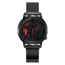 Reloj para hombre, llanta de rueda de coche, esfera de cubo, reloj de pulsera para hombre, relojes impermeables negros de malla de acero inoxidable, reloj Masculino