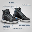 SCOYCO Motorcycle Boots Men Casual Shoes Microfiber Leather Moto Motocross Riding Boots 4 Seasons Motorbike Shoes Riding Shoes