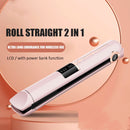 Cordless Mini Hair Straightener Curler Ceramic Fast Heating Plate Flat Irons Negative Ion Straighting Styling Tool USB Charging