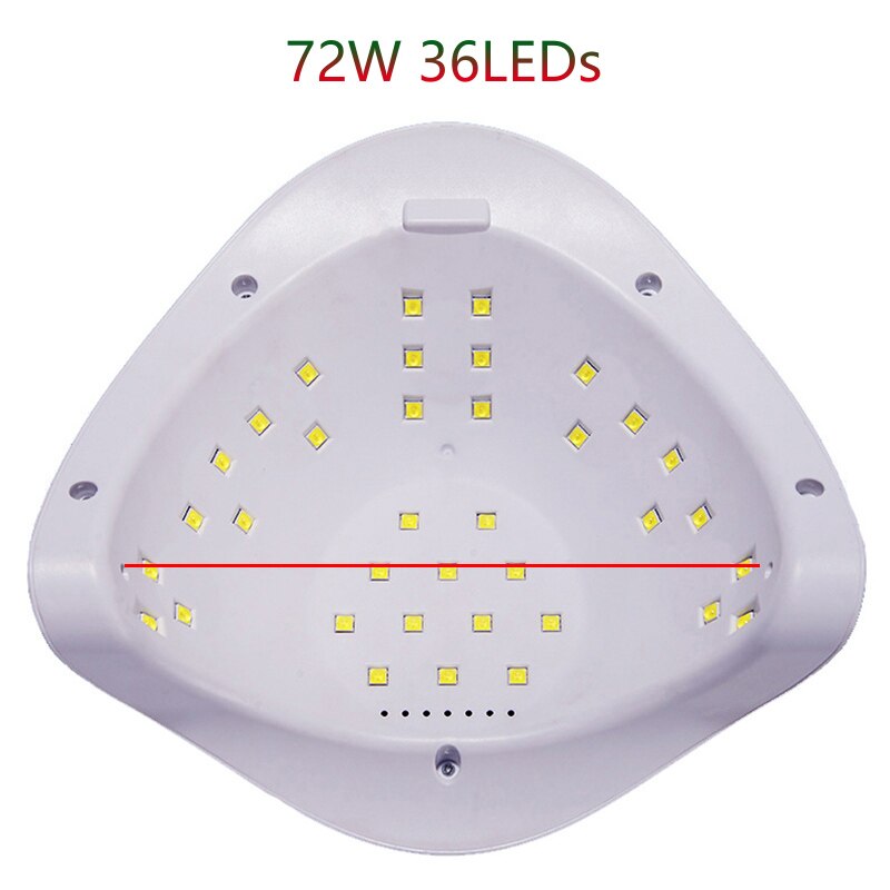 72W UV LED Nail Lamp Electric Nail Dryer 36 LEDs Lamp Fast Drying All Nail Gel Polish Motion Sensor Manicure Nail Salon Machine