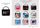 Fashion Acrylic Box Design Cartoon Women Party Clutch Shoulder Bag Letter Picture Purses and Handbags Female Designer Bag