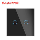 Interruptor táctil de pared Wifi UE No requiere cable neutro interruptor de luz inteligente 1 2 3 Gang 220V Tuya Smart Home compatible con Alexa Google Home