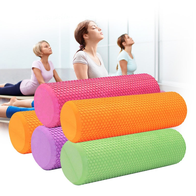 EVA-Yoga-Schaumstoffrolle Muskelmassagerolle mit hoher Dichte Pilates-Übungen Fitness-Gymnastik-MassagesäulenwerkzeugEquipment Brick 45 / 60cm