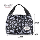Aosbos Fashion Portable Insulated Canvas Lunch Bag 2020 Thermal Food Picnic Lunch Bags for Women Kids Men Cooler Lunch Box Bag