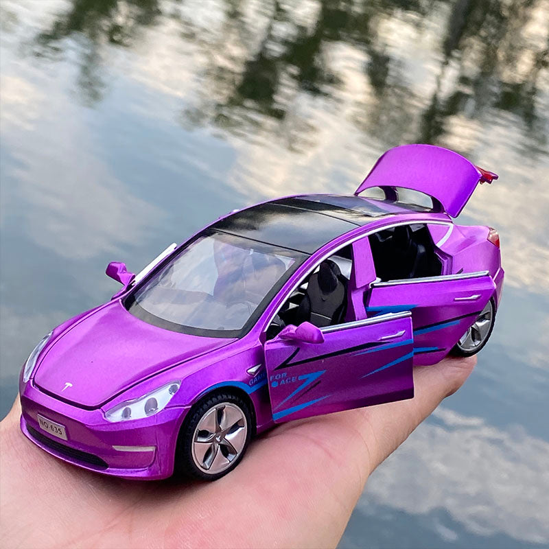 1:32 Tesla MODEL X MODEL 3 MODEL S Alloy Car Model Diecasts Toy Car Sound and light Kid Toys For Children Gifts Boy Toy