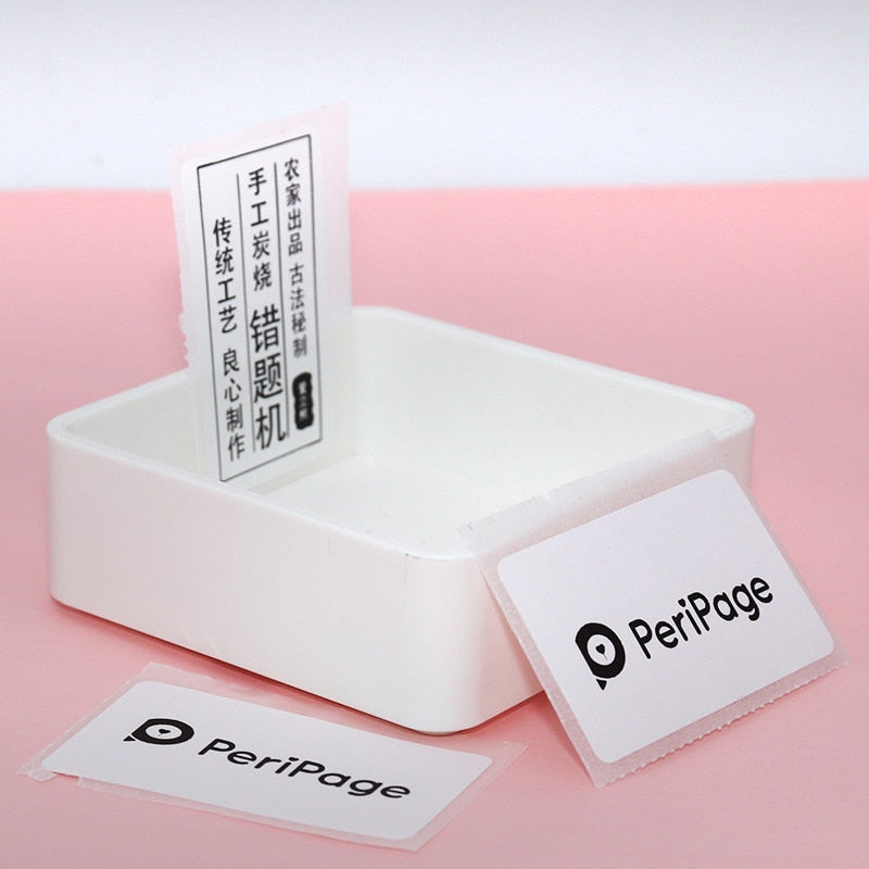 PeriPage Offizielles Thermopapier Notizen, Aufkleber, Bärenetikett, weißes Etikett, Fotopapier, BPA-frei, hält 3–10 Jahre