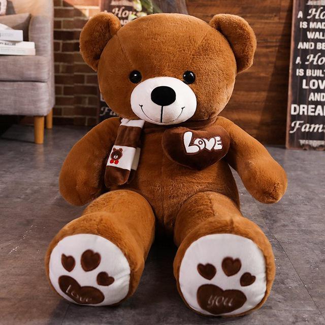 Huggable High Quality 4 Colors Teddy Bear With Scarf Stuffed Animals Bear Plush Toys Doll Pillow Kids Lovers Birthday Baby Gift