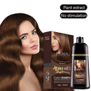 Champú para teñir el cabello negro de esencia de 500ml que cubre el cabello, tinte permanente para el cabello, champú, esencia de aceite de argán Natural instantánea