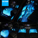 Niscarda LED Car Foot Light Ambient Lamp With Remote Control Multiple Modes Automotive Interior Decorative Lights