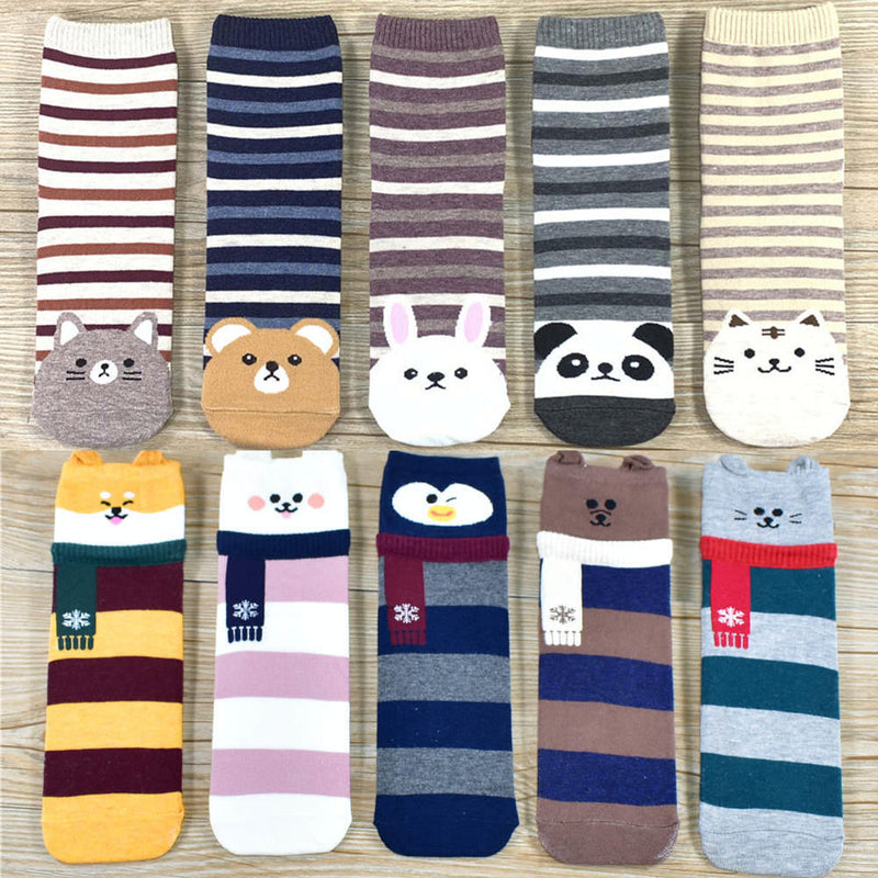 Women Socks Hot Sale  2020 New Socks  Ladies Cartoon Pug Cute Pattern Cotton  Gift Funny Socks Women