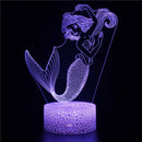 Beautiful Disney Mermaid Princes Ariel Cartoon LED Night Light Children Kids LED Nightlamp Girls Gifts 3d Decorative Table Lamp